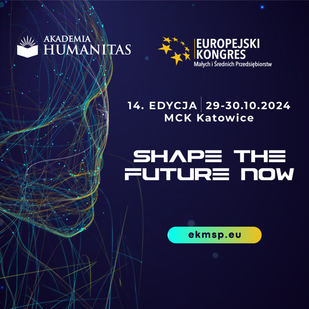 Plakat reklamujący 14 Edycję Europejskiego Kongresu Małych i Średnich Przedsiębiorstw w Katowicach