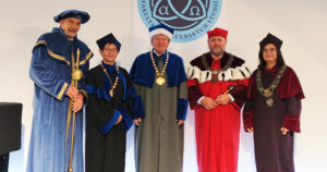 Władze Akademii Humanitas na uroczystej inauguracji we Vsetinie