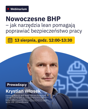 Grafika promująca webinar: Noweczesne BHP